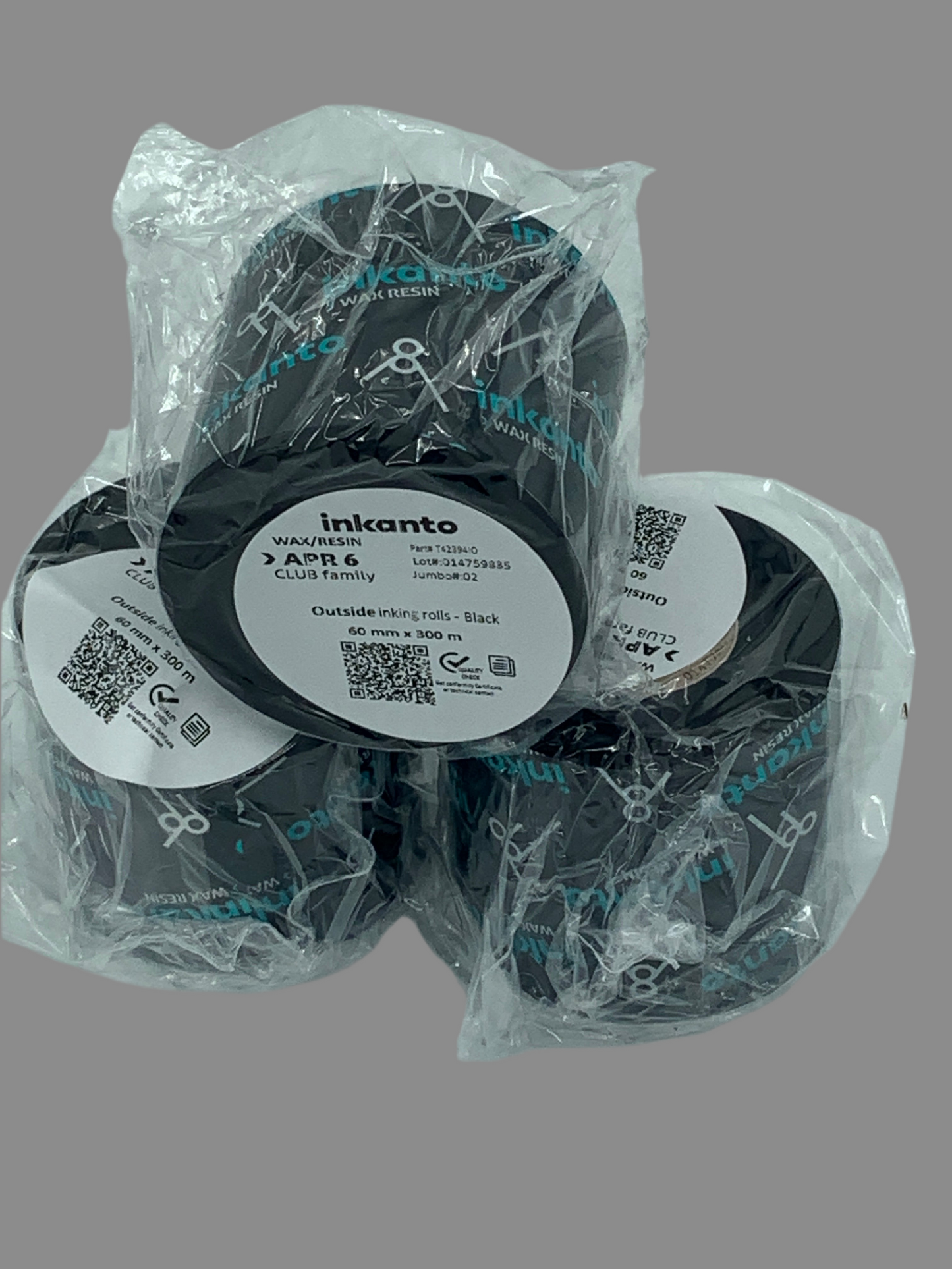 Farbband schwarz Wachs/Harz 60mm x 300m