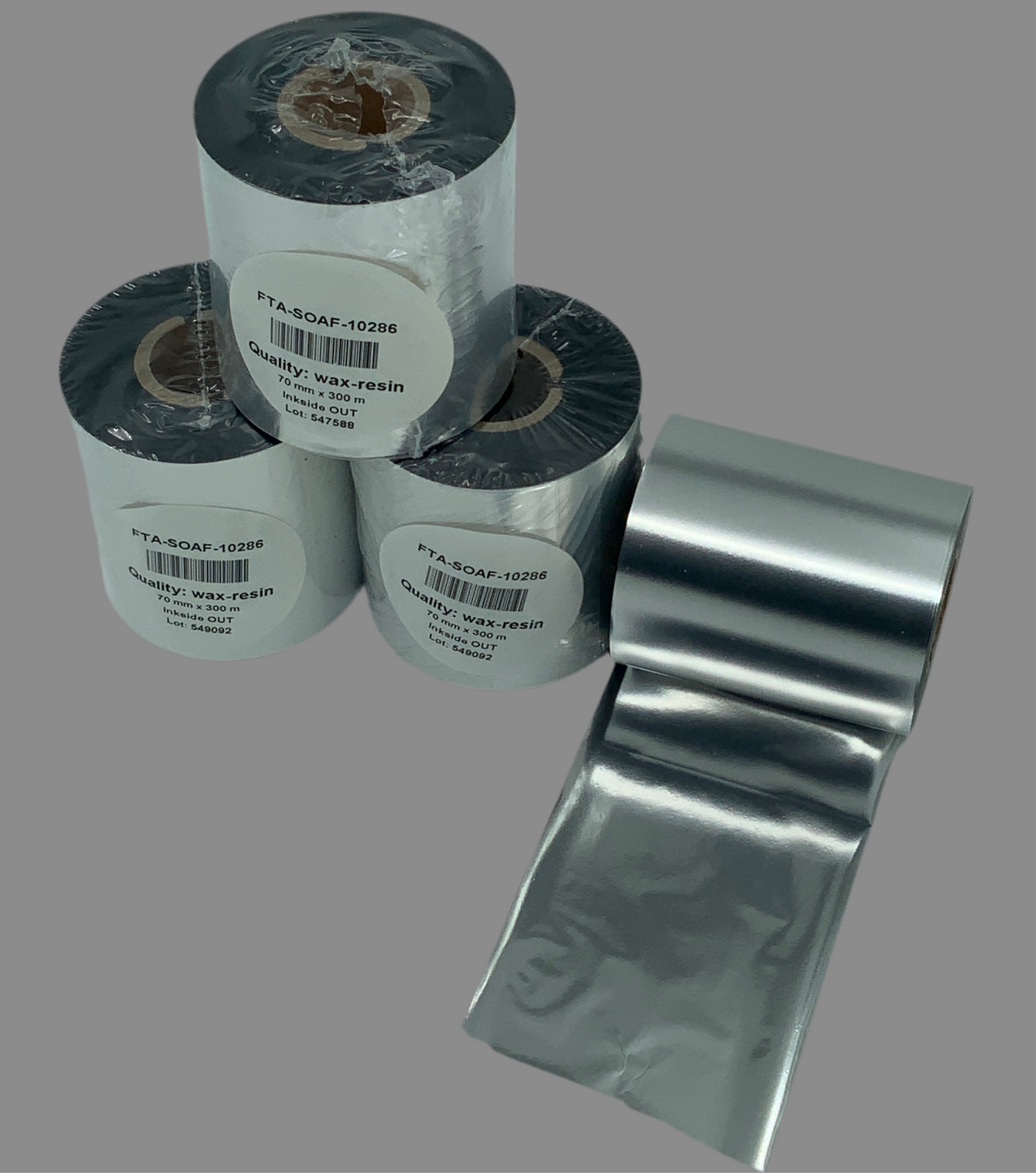 Farbband Silber  metallic 70mm x 300m